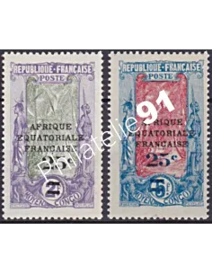 Moyen-Congo n° 89 à 90, Collection timbres Colonies Françaises