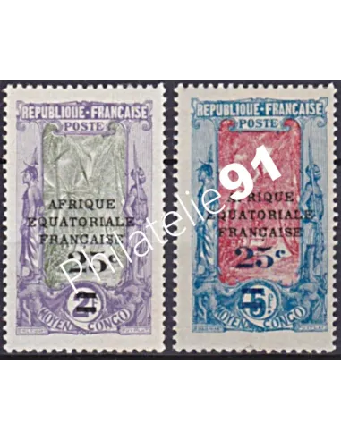 Moyen-Congo n° 89 à 90, Collection timbres Colonies Françaises