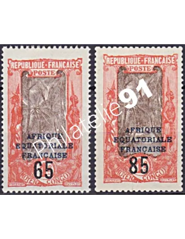Moyen-Congo n° 91 à 92, Collection timbres Colonies Françaises