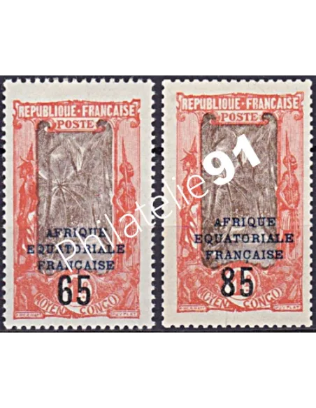 Moyen-Congo n° 91 à 92, Collection timbres Colonies Françaises