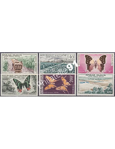 Madagascar, PA n° 78 à 83, collection timbres Colonies Françaises