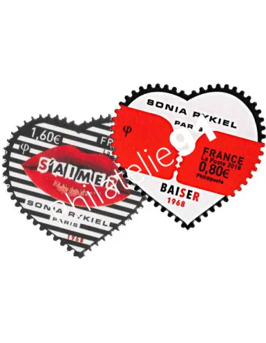 Timbres 5198 et 5199, Cœurs Sonia Rykiel, timbres France
