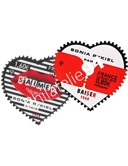 Timbres 5198 et 5199, Cœurs Sonia Rykiel, timbres France