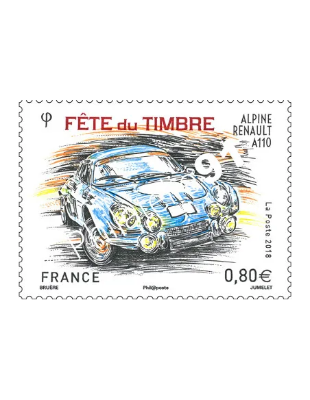 Timbre n° 5204, Timbre Fête du timbre - Alpine Renault A110, timbres France