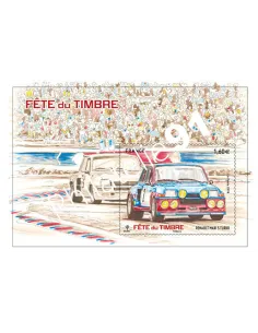 Feuille n° 5205, Timbre Fête du timbre, voitures anciennes, Rallye, timbres France