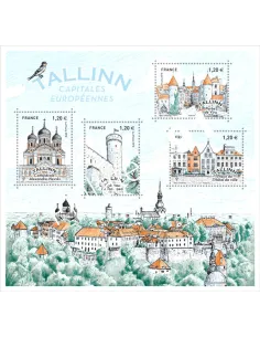 Feuille n° 5212, Capitales européennes : Tallinn (Estonie), Rallye, timbres France