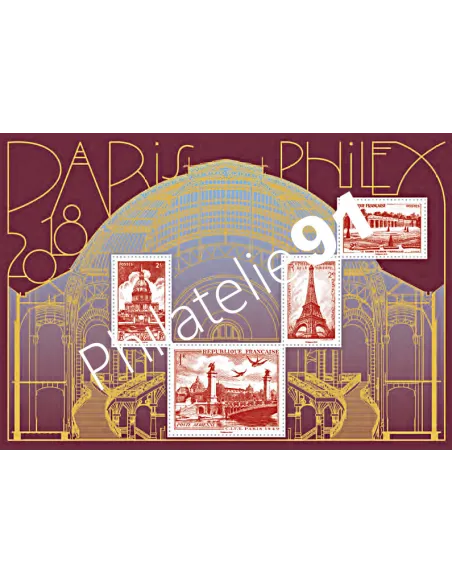 Feuille n° 5222, PARIS-PHILEX 2018, Monuments de Paris, timbres France