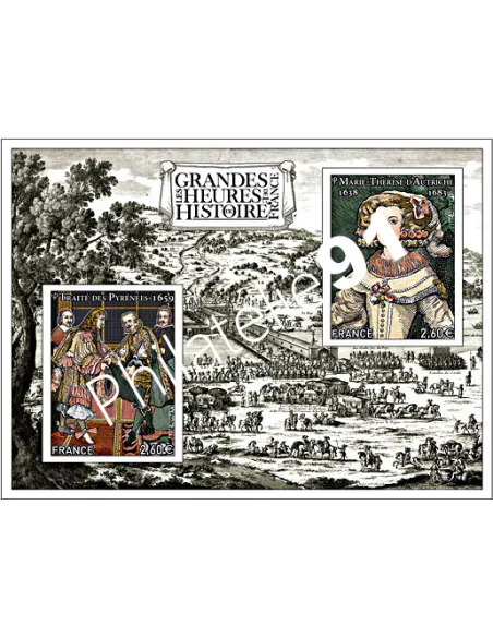 Feuille n° 5236, Les grandes heures de l'Histoire de France, timbres France