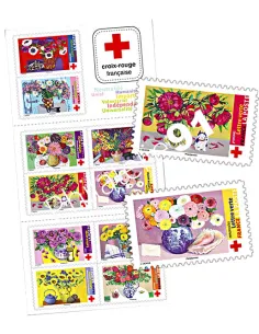 Carnet 1548, La Croix Rouge Française - Offrez ces fleurs, timbres France