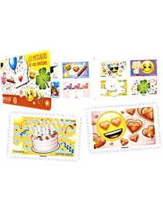 Carnet 1558, Emoji, timbres France