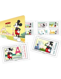 Carnet 1582, Mickey et la France, timbres France
