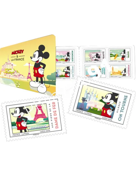 Carnet 1582, Mickey et la France, timbres France