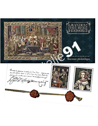Bloc souvenir 142, Les Grandes Heures de l'Histoire de France, timbres France