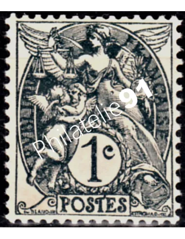 Timbre de France n° 107, Type Blanc, collection timbres  France