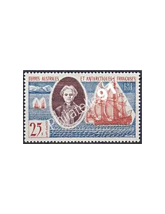 Timbre des TAAF n° 18, Chevalier de Kerguelen Trémarec, timbres dom tom