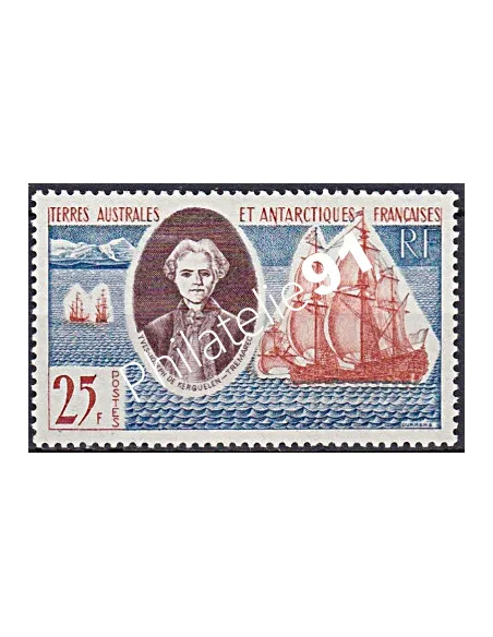 Timbre des TAAF n° 18, Chevalier de Kerguelen Trémarec, timbres dom tom