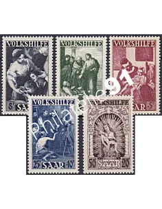 SARRE,n° 263 à 267,Timbres des colonies françaises