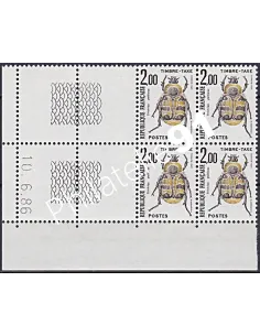 Coin daté sur Timbre-Taxe n° 107, Collection timbres France