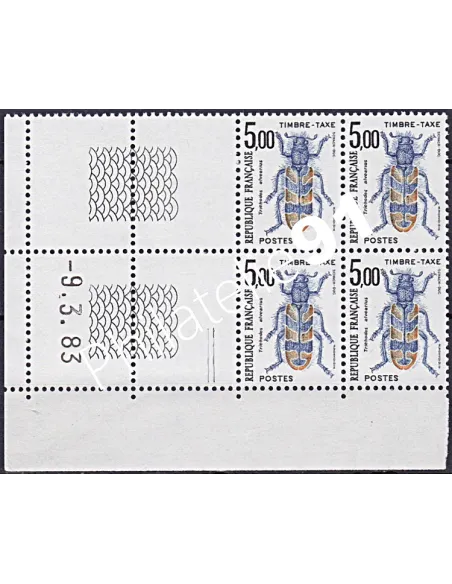 Coin daté sur Timbre-Taxe n° 112, Collection timbres France