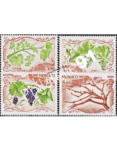 MONACO - n° 1581 à 1584 -(Issu du BF 38)  Les 4 saisons de la vigne