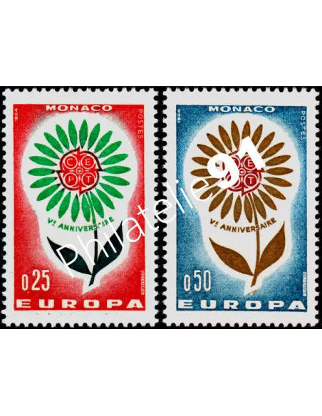 MONACO - n°  652 - 653 - EUROPA - 1964 - Fleur