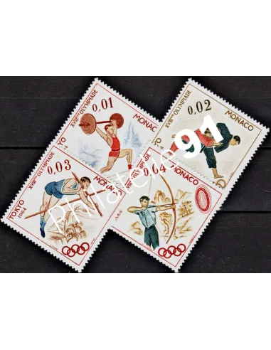 MONACO n° 654 à 657 - Jeux olympiques de Tokyo - Timbres Monaco