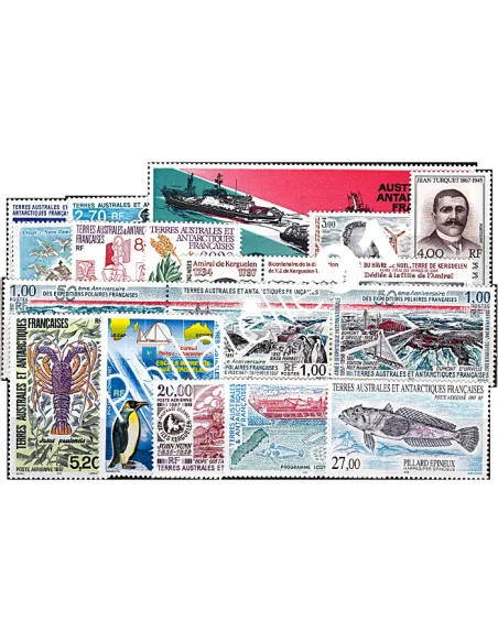 année complète des timbres des TAAF de 1997, Timbres des DOM TOM