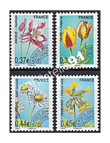 préoblitérés n° 253 à 256, collection Timbres France