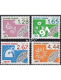 préoblitérés n° 190 à 193, collection Timbres France