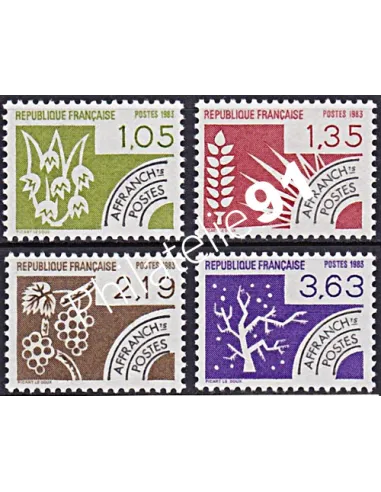 préoblitérés n° 178 à 181, collection Timbres France
