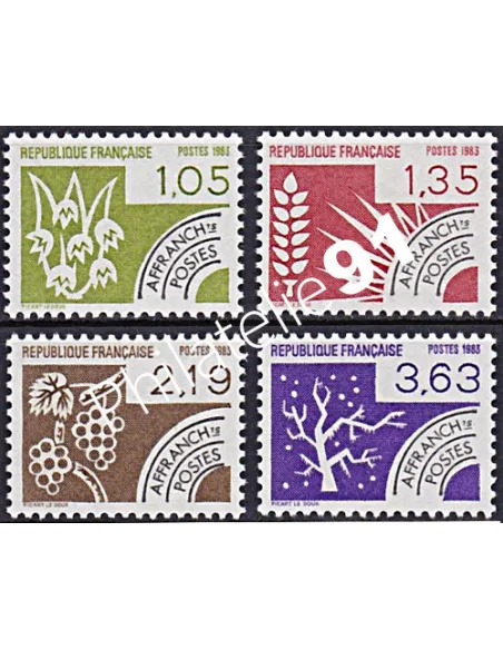 préoblitérés n° 178 à 181, collection Timbres France