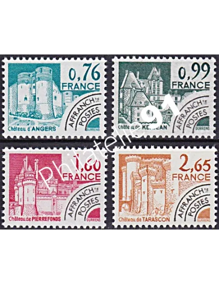 préoblitérés n° 166 à 169, collection Timbres France