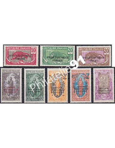 Moyen-Congo n° 93 à 99A, Collection timbres Colonies Françaises