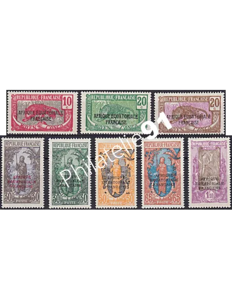 Moyen-Congo n° 93 à 99A, Collection timbres Colonies Françaises