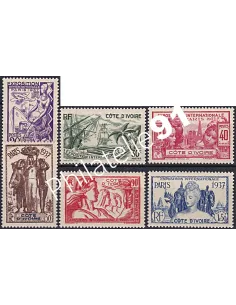 Côte d'Ivoire n° 133 à 138, Collection timbres Colonies Françaises