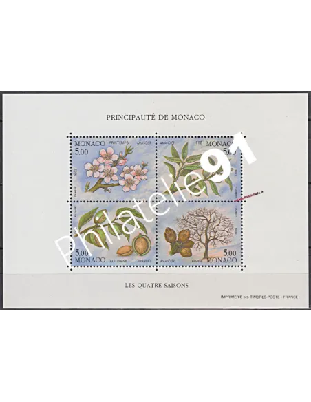 Bloc n° 60 de MONACO - Les quatre saisons de l'amandier
