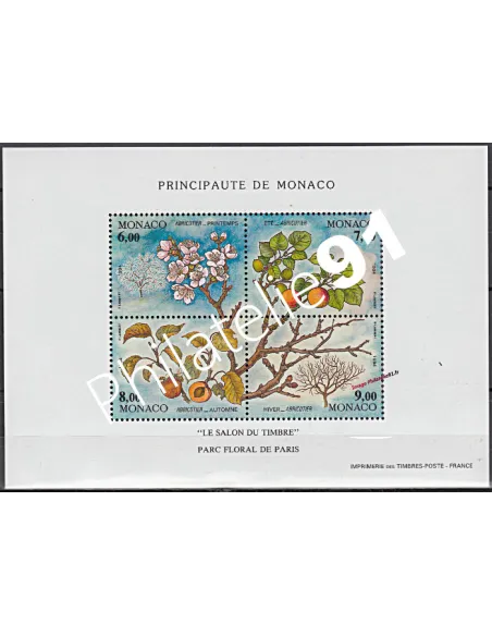 MONACO - BF n° 67 - Salon du timbre - Les quatre saisons de l'abricotier