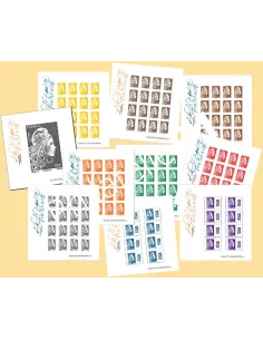 Feuillets Marianne l'engagée non dentelée, collection timbres France