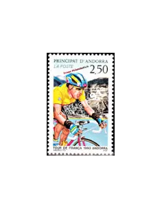 Timbre d'Andorre Français n° 434 - Thématique: Vélo