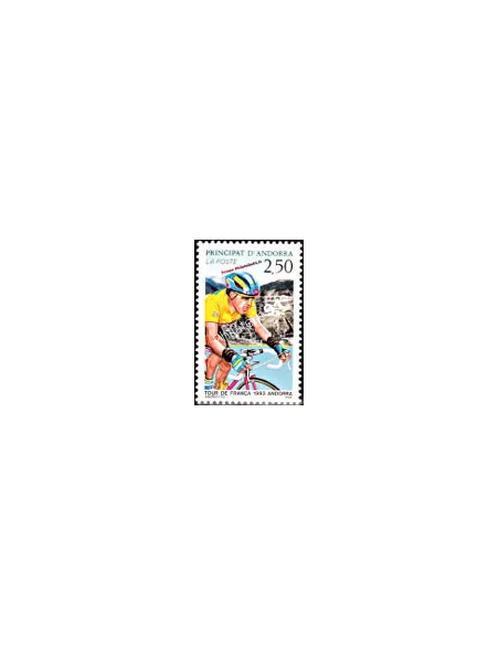 Timbre d'Andorre Français n° 434 - Thématique: Vélo