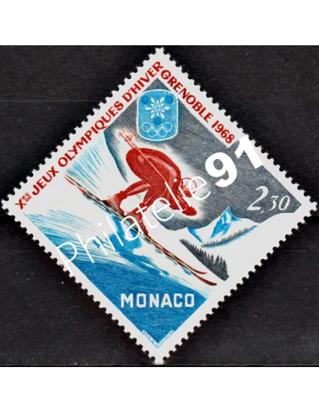 MONACO - n°  733 ** - 10e Jeux olympiques d'hiver à Grenoble