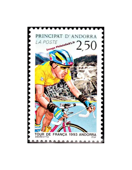Timbre d'Andorre Français n° 434 - Thématique: Vélo