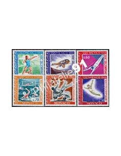 MONACO - n°  736 à 741 ** - Jeux olympiques de Mexico