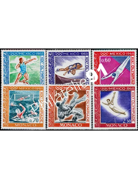 MONACO - n°  736 à 741 ** - Jeux olympiques de Mexico