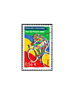 Timbre d'Andorre Français n° 677 - Thématique: Vélo