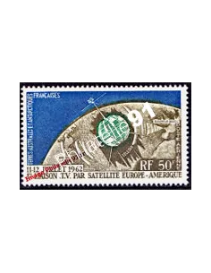 Timbre des TAAF P.A. n° 6, Télécommunications spatiales, dom tom