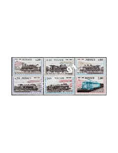 Timbres de MONACO n° 752 à 757 - liaison ferroviaire avec Nice