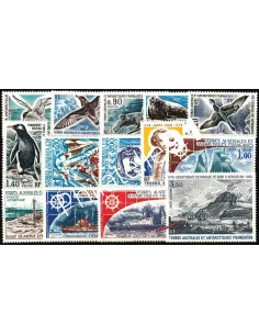 Timbres des T.A.A.F. Année complète 1976 poste + poste aérienne, timbres des DOM TOM