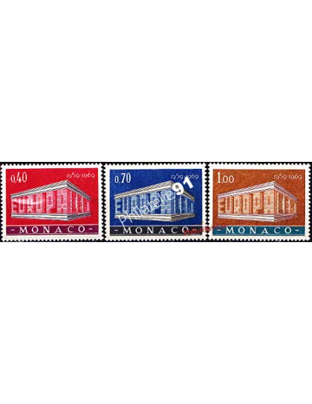 Timbres de MONACO n° 789 à 791 - Europa - 1969