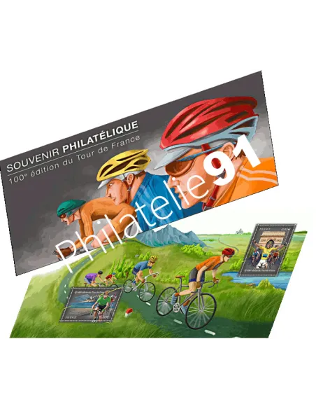Bloc souvenir : 100ème édition du Tour de France. Cyclisme